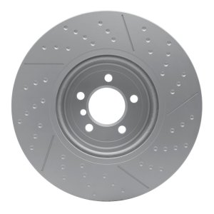 BMW 435I Brake Rotor (1) - Front - R1 Concepts - Dimpled & Slotted GeoSPEC Coated - `13-`20